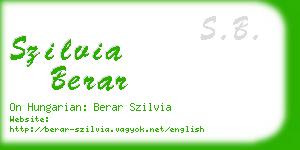 szilvia berar business card